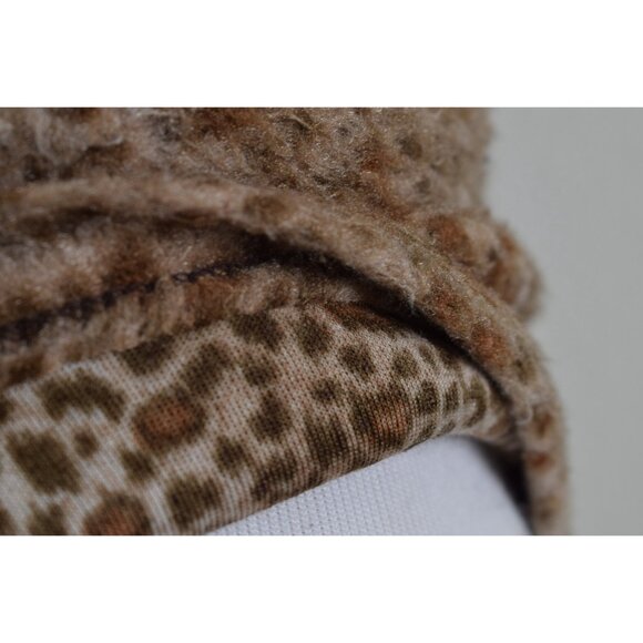 Vintage 80s Animal Print Polyester/Acrylic Mockneck Crop Tank size S - Picture 6 of 9